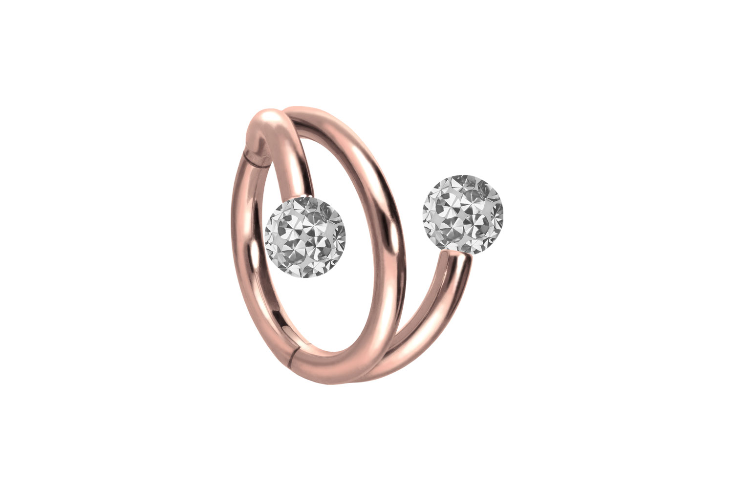 Titan Segmentring Clicker Piercing mit Innengewinde 3 RINGE + 2 EPOXY-KUGELN